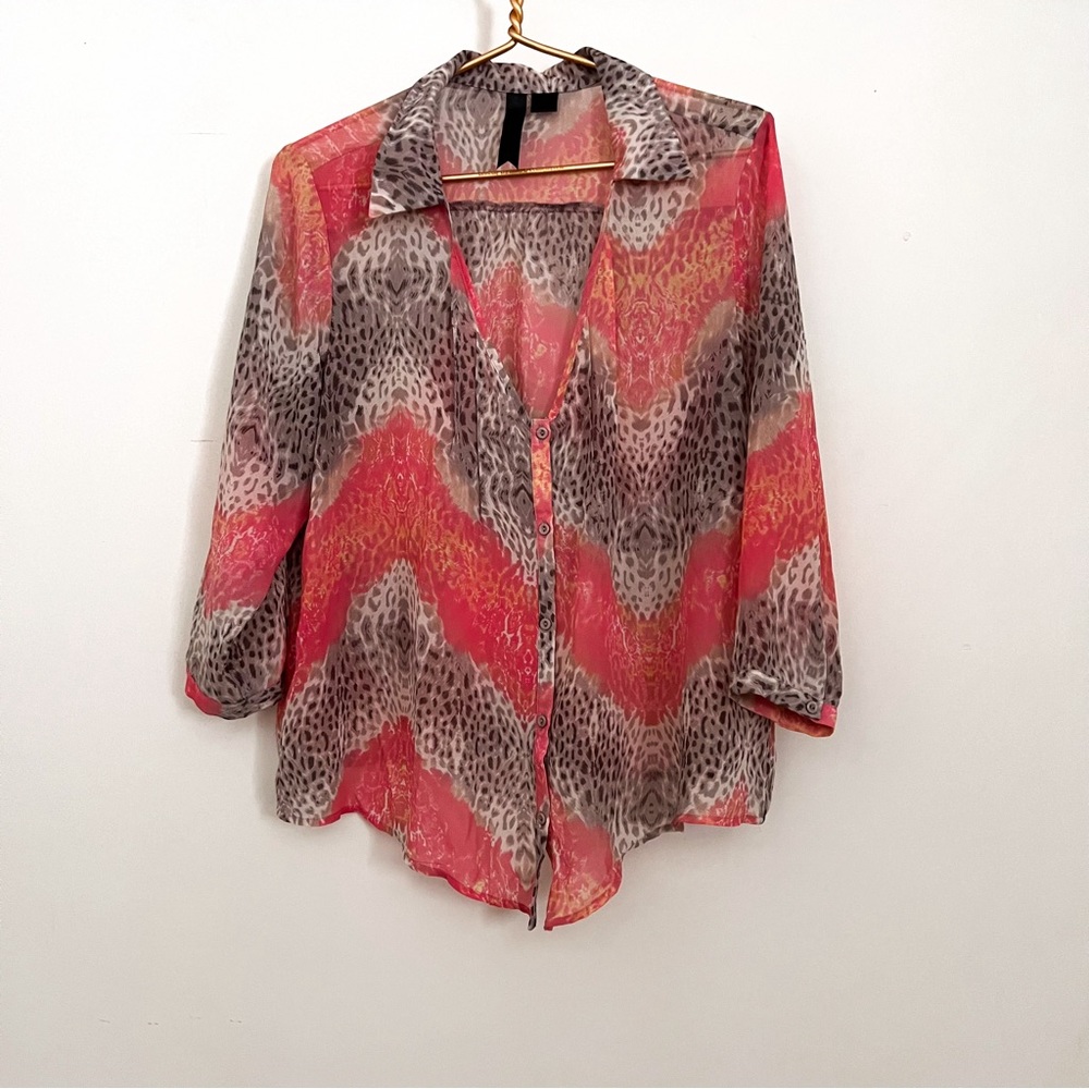 Petticoat Alley leopard print blouse